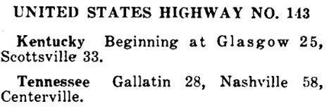 Nov 1934 AASHO route log