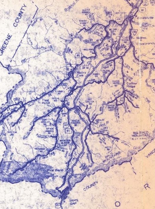 1992 Unicoi County Map