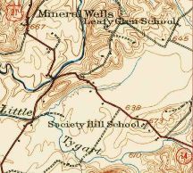 1924 Topo with 1954 road data